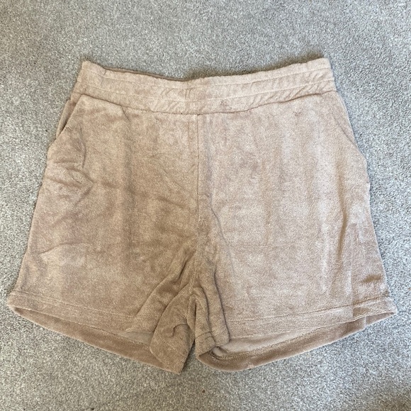 Reflex Tan Terry Cloth High Rise Shorts Size L - Picture 1 of 6